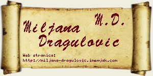 Miljana Dragulović vizit kartica